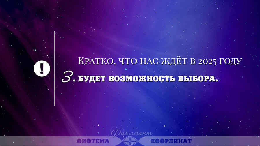 Кратко, что нас ждёт в 2025 году - Будет возможность выбора.
